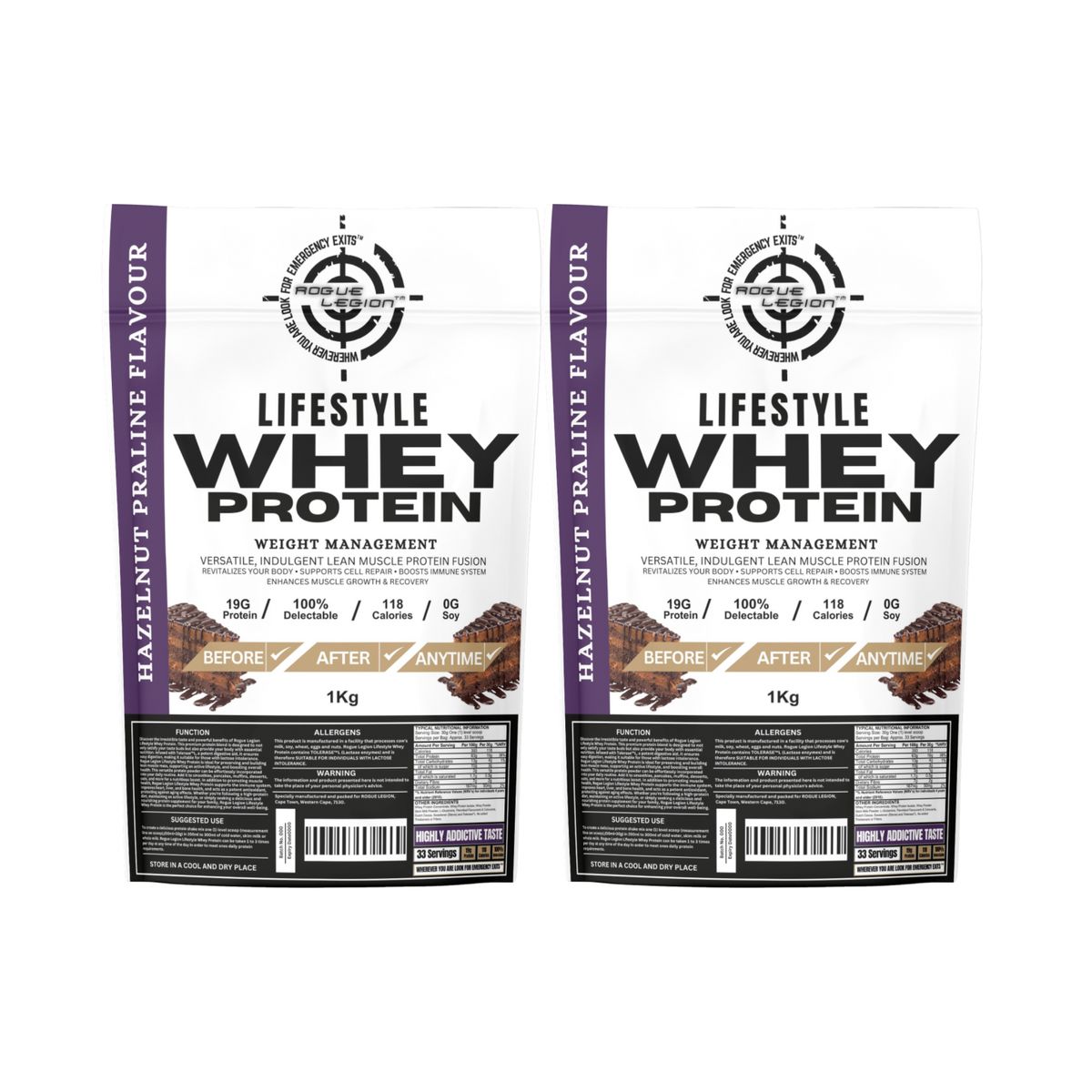Lifestyle Whey Protein-2x1kg Combo