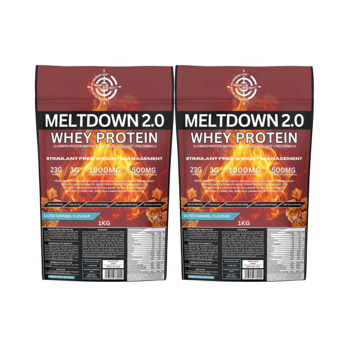 Meltdown 2.0 Whey Protein-2x1kg Combo