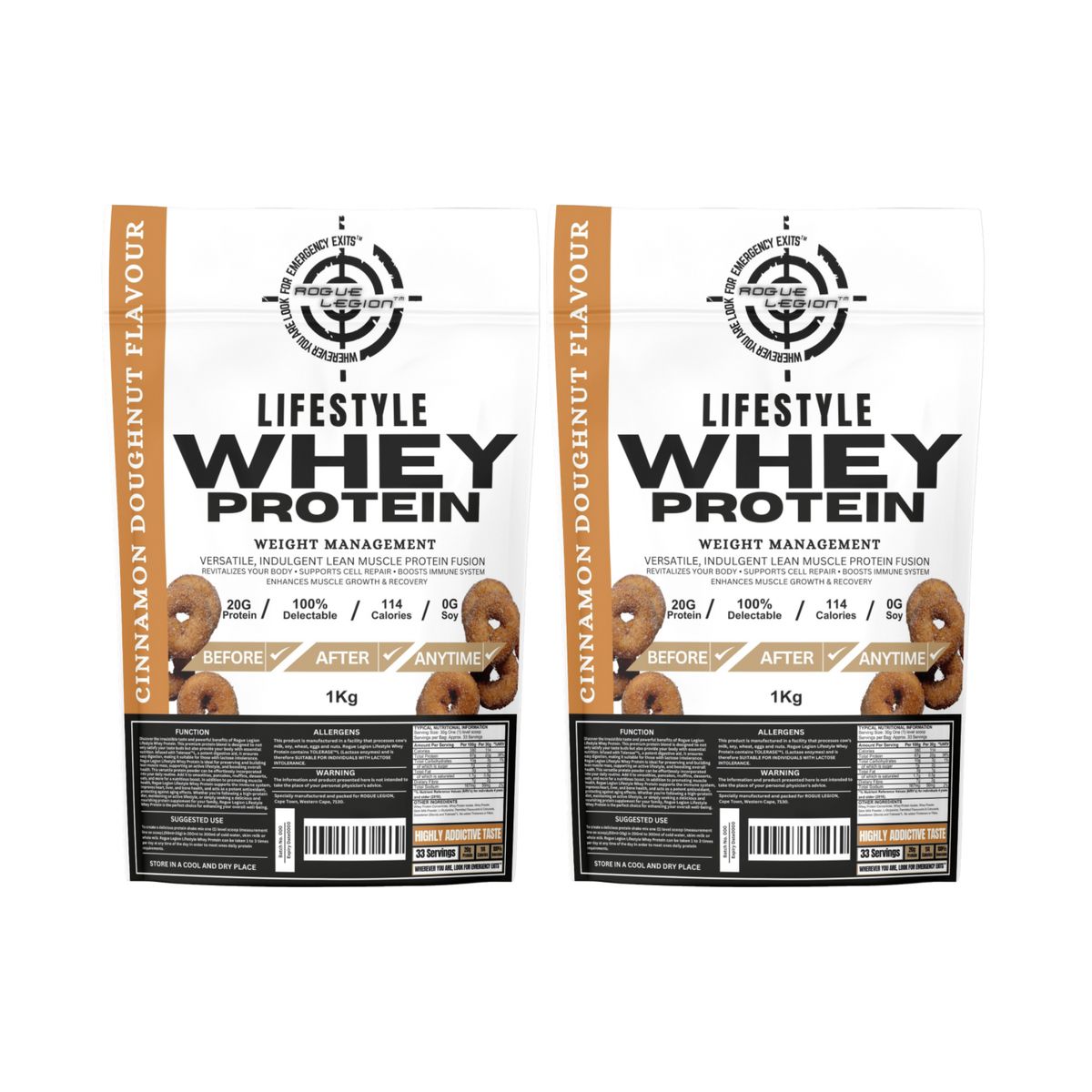 Lifestyle Whey Protein-2x1kg Combo