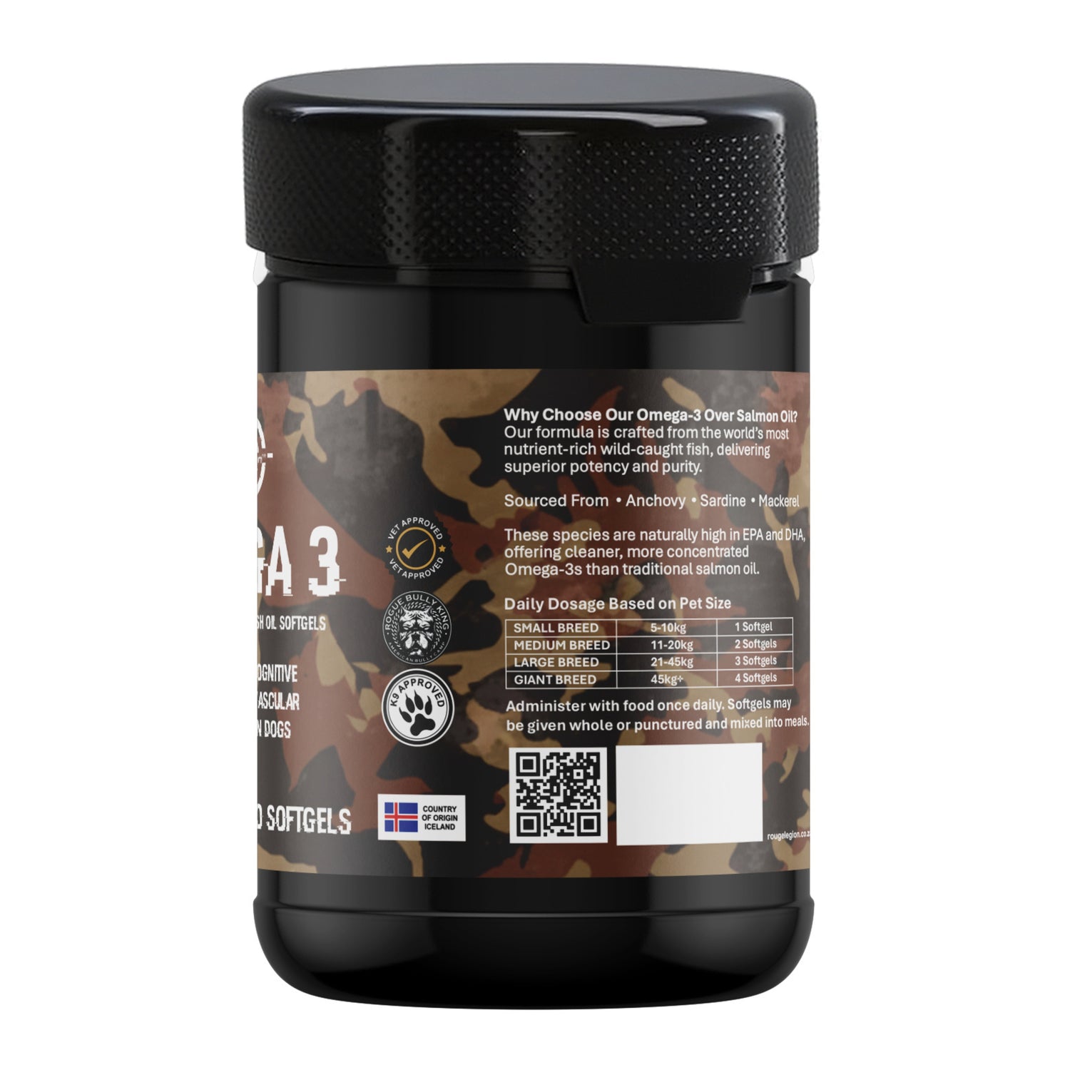 Rogue Legion K9 - Omega 3 - 180 Softgels - 1000mg