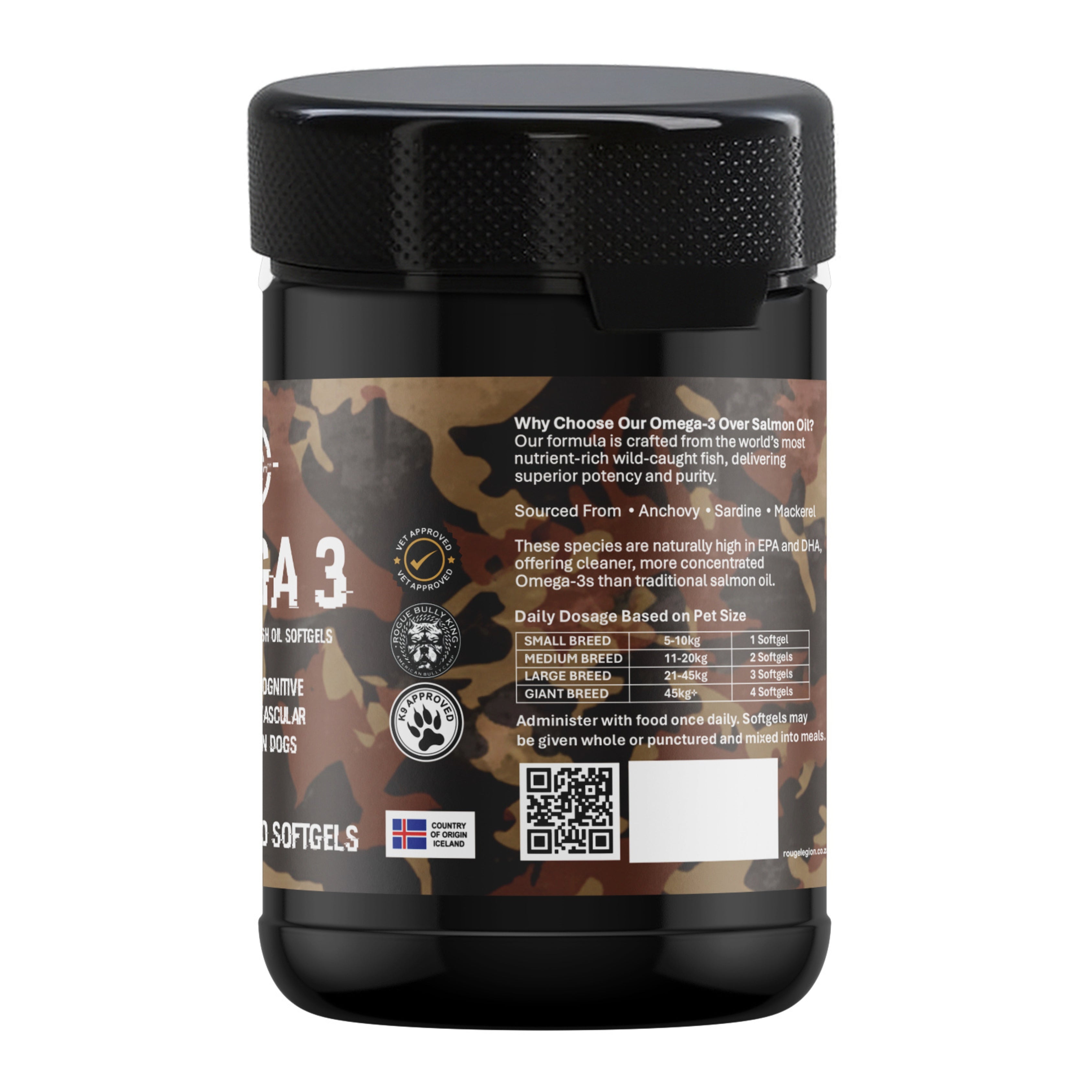 Rogue Legion K9 - Omega 3 - 180 Softgels - 1000mg