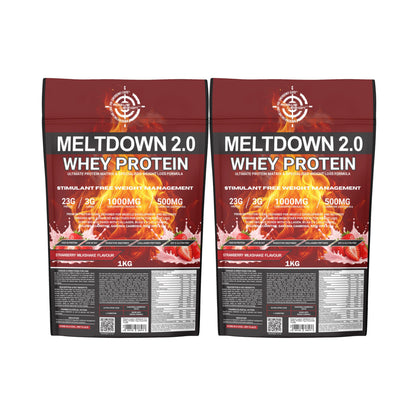 Meltdown 2.0 Whey Protein-2x1kg Combo