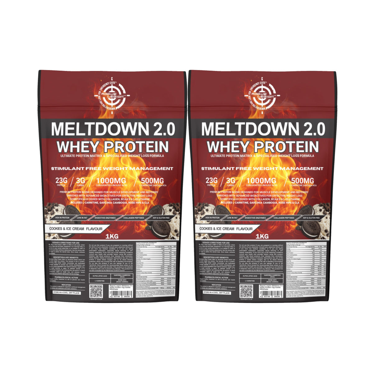 Meltdown 2.0 Whey Protein-2x1kg Combo