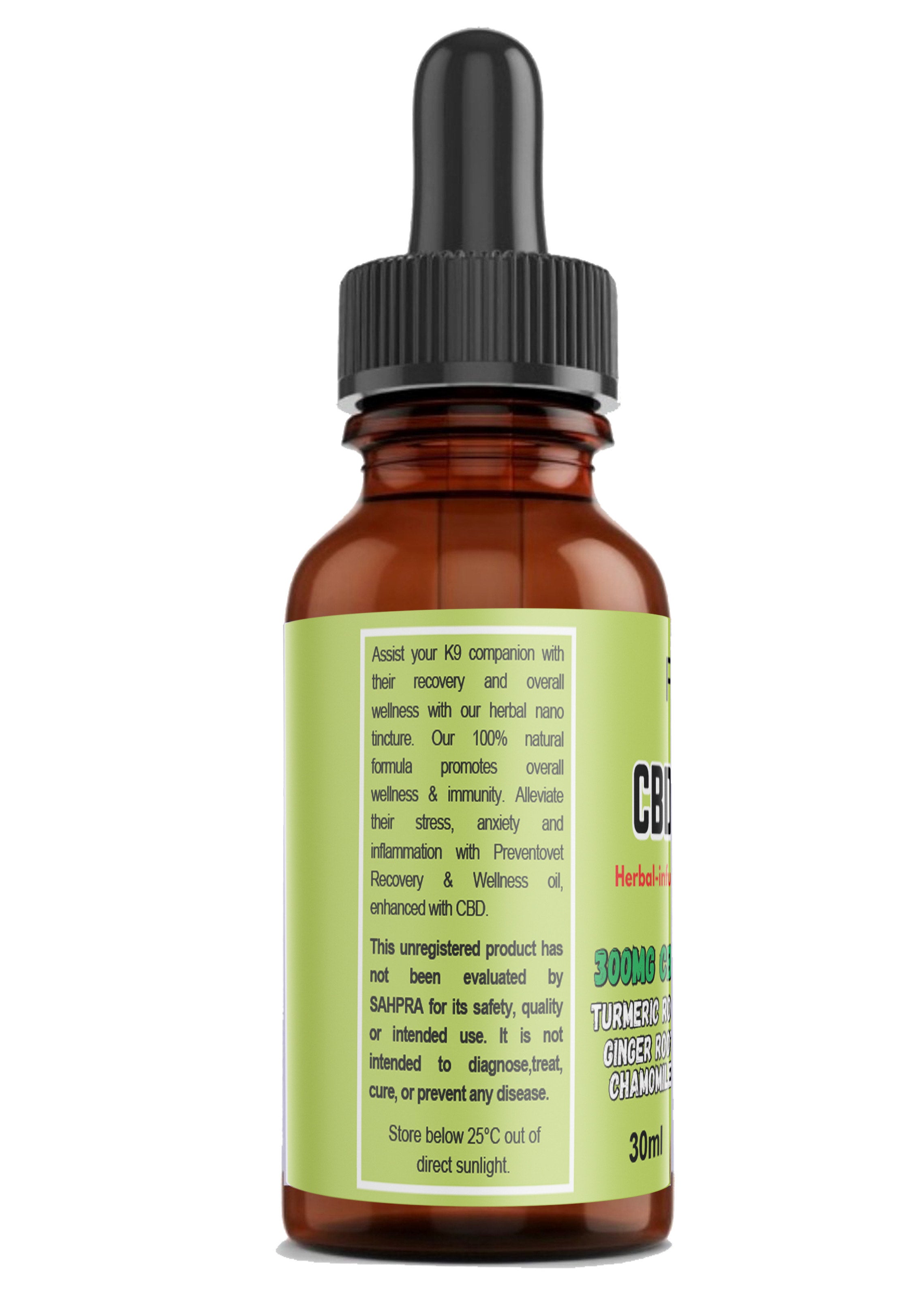 Prevento Vet CBD Recovery + Herbal Nano Tincture (30ml)