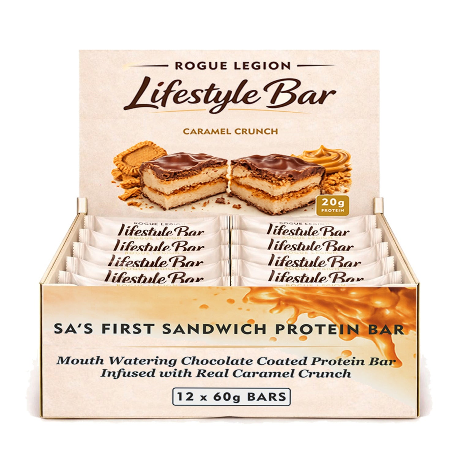 Lifestyle Protein Bar-Caramel Crunch-12 x 60g