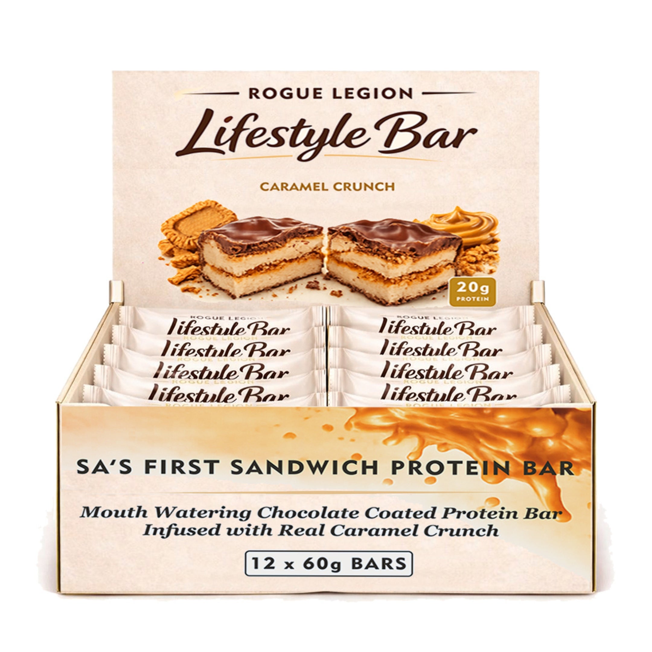 Lifestyle Protein Bar-Caramel Crunch-12 x 60g