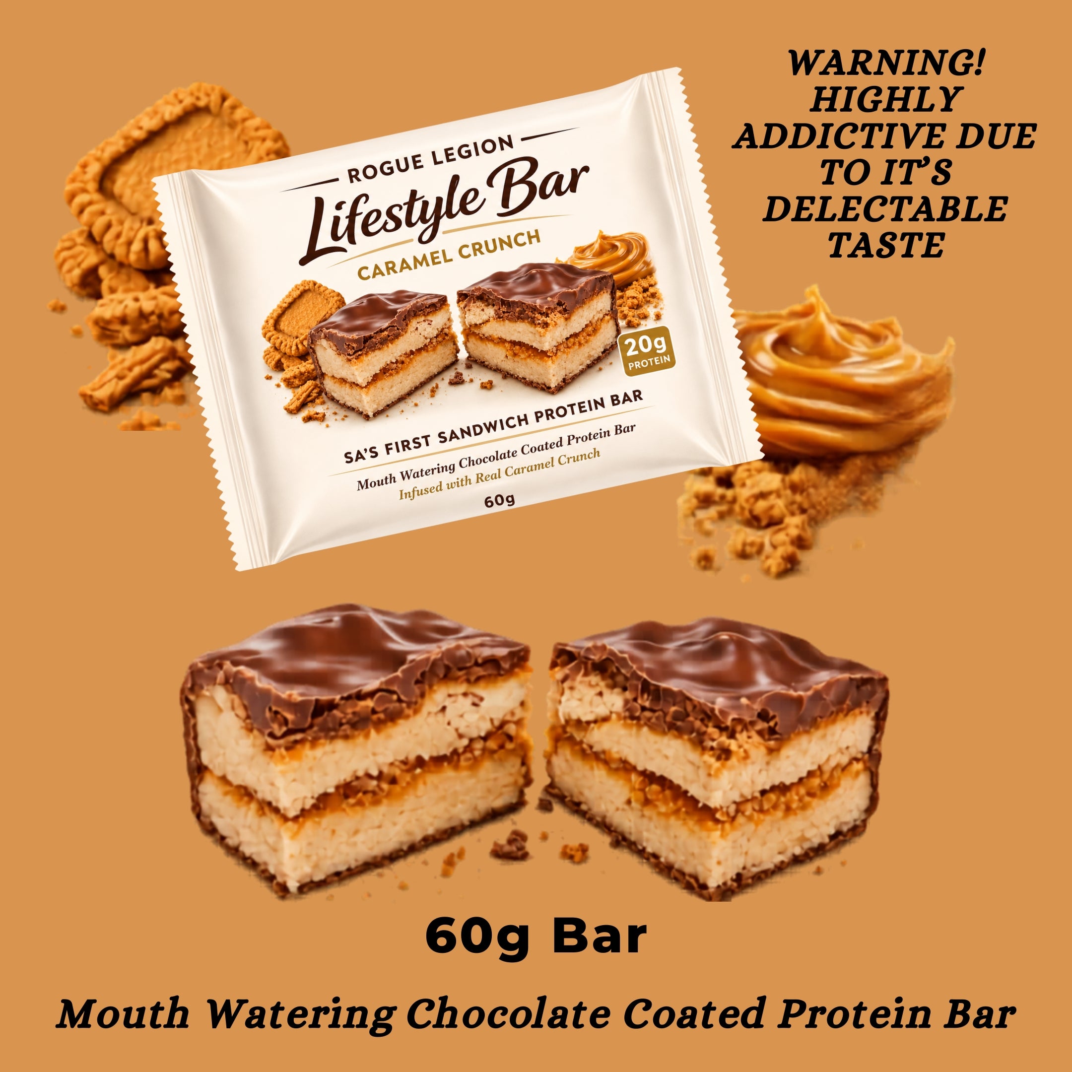 Lifestyle Protein Bar-Caramel Crunch-12 x 60g