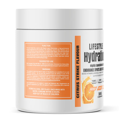 Lifestyle Hydration- Sugar Free Electrolytes- 30 Servings- Citrus Strike