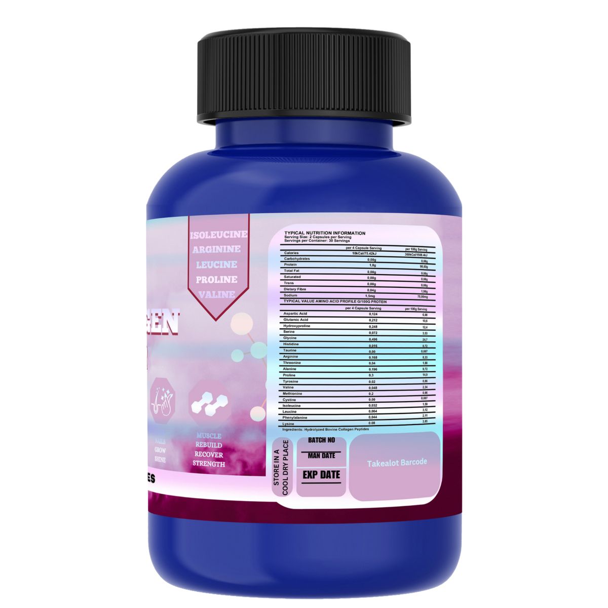 Collagen Whey Protein-1kg + Collagen Capsules