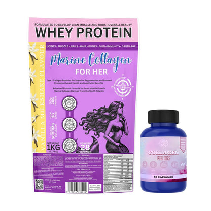 Collagen Whey Protein-1kg + Collagen Capsules