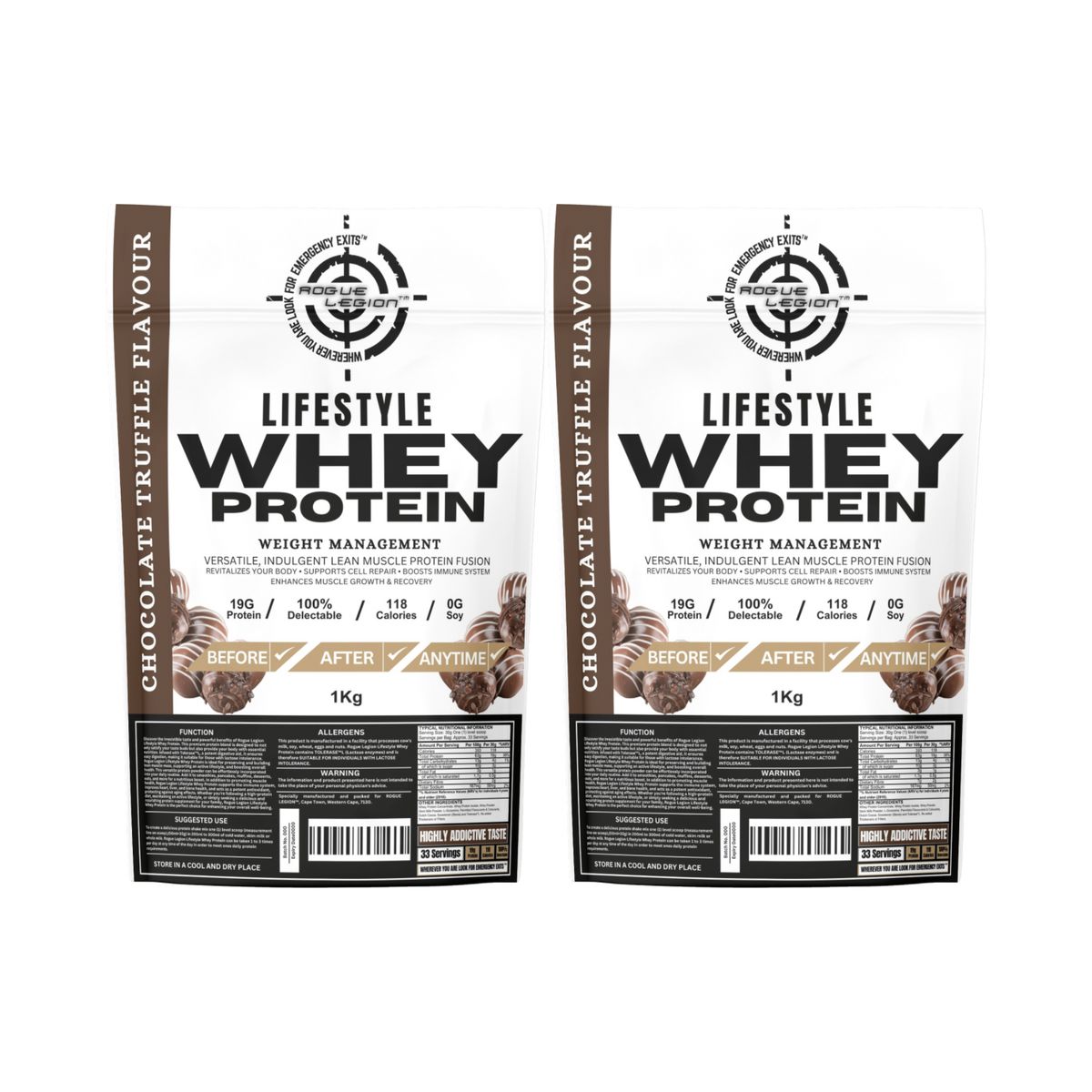 Lifestyle Whey Protein-2x1kg Combo